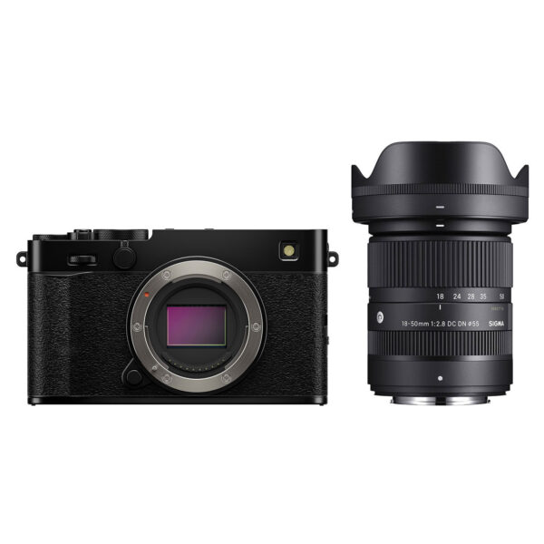 Fujifilm X-E5 zwart + Sigma f2.8 18-50mm