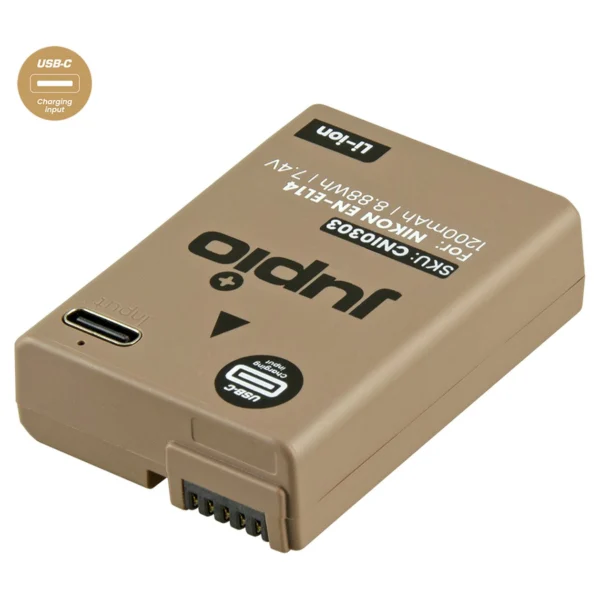 Jupio EN-EL14A *ULTRA C* (USB-C input) 1200mAh