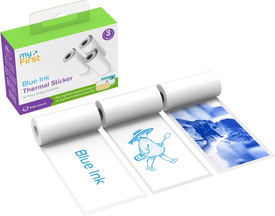 myFirst Thermal Sticker White Blue Ink