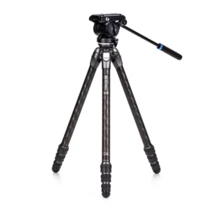 Benro Tortoise Carbon Tripod w/ S4PRO Videokop 24C Leveli...