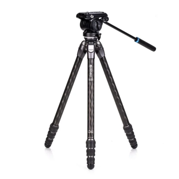 Benro Tortoise Carbon Tripod w/ S4PRO Videokop 24C Leveli...