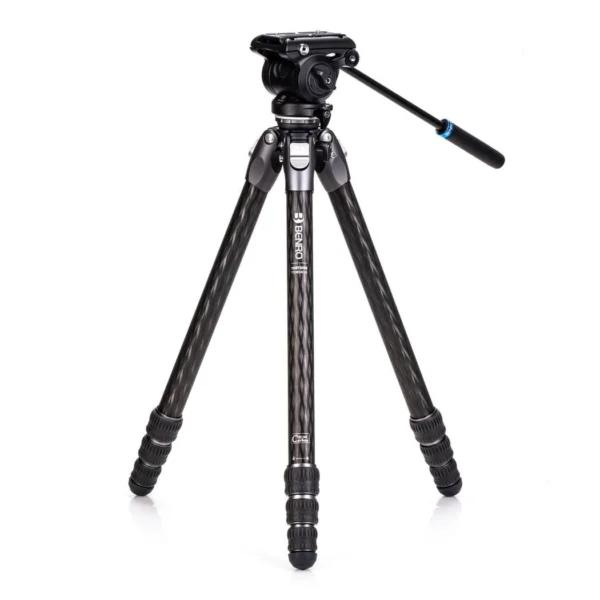 Benro Tortoise Carbon Tripod w/ S4PRO Videokop 34C Leveli...