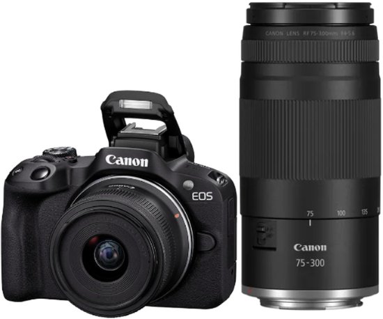 Canon EOS R50 Black + RF-S 18-45mm + RF 75-300mm