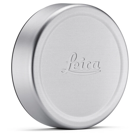 Lens cap Q, E49, aluminium, silver anodized finish