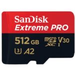 SanDisk Extreme Pro MicroSDXC 512GB 200/140 MB/s A2 V30 +SD Adapter A