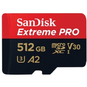 SanDisk Extreme Pro MicroSDXC 512GB 200/140 MB/s A2 V30 +SD Adapter A