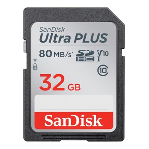 SanDisk SDHC Elite Ultra Plus 32.0GB 80MB/s CL10 w/ Rescu...