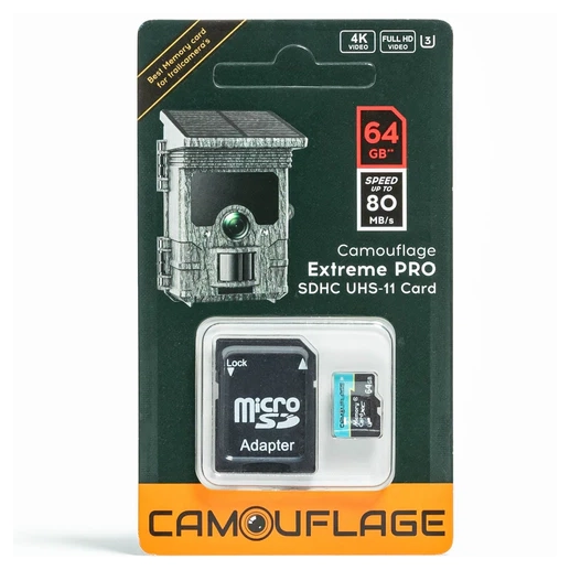 Trailcamera SD card 64gb Camouflage