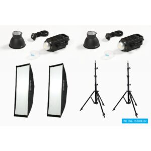 Nanlite FS-150B LED Spot Light Dual Kit (w/ Light Stand A...