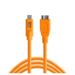 TetherTools TetherPro USB-C To 3.0 Micro-B RT-Ang 4.6m H-VIS