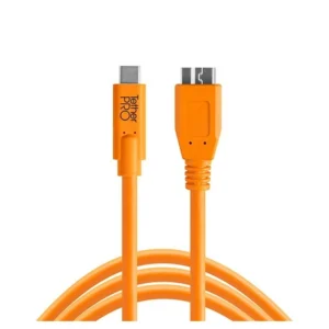 TetherTools TetherPro USB-C To 3.0 Micro-B RT-Ang 4.6m H-VIS