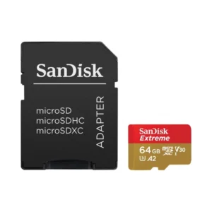 SanDisk microSDXC Extreme 64GB 100MBs U3 + ad - Action Cam