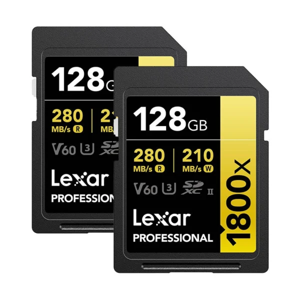 Lexar Professional Gold SDXC 1800X 128GB UHS-II V60 - 2pack