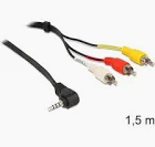 AV Kabel Jack 3.5mm > 3x C-Inch (Tulp)
