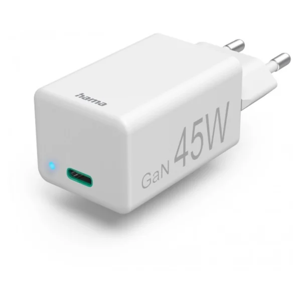 Hama Super-Mini-Charger PD/QC/Gan USB-C 45W White