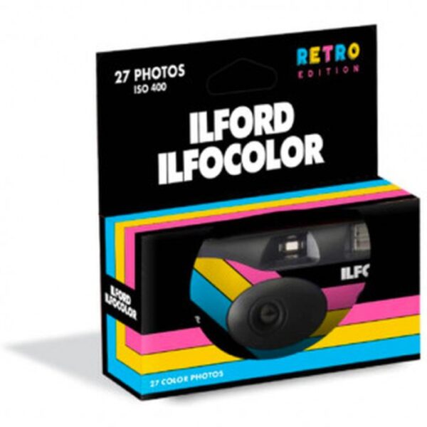 Ilford Ilfocolor Rapid Retro 27 EX / ISO 400 wegwerpcamera kleur Zwart