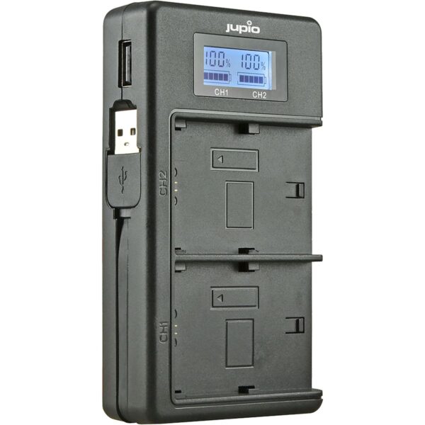Jupio USB Dedicated Duo Charger LCD NP-FM50/F550/F750/F970