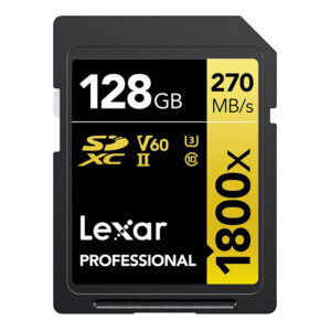 Lexar SDXC 128GB 1800X UHS-II V60 GOLD PROF