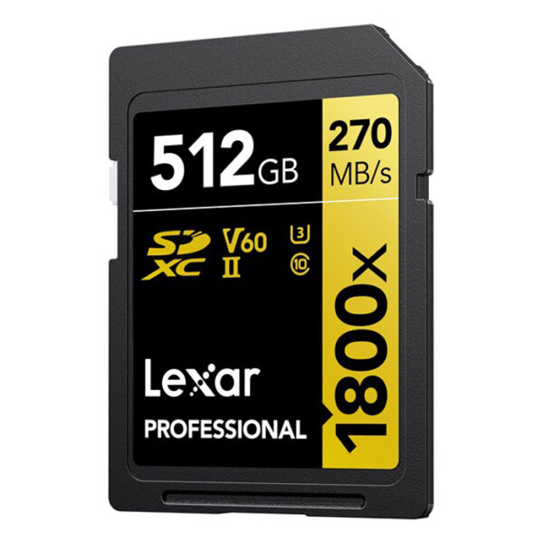Lexar SDXC 512GB 1800X UHS-II V60 GOLD PROF
