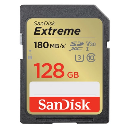 SanDisk SDXC Extreme 128GB 180/90 MB/s V30 Rescue Pro dl 1Y