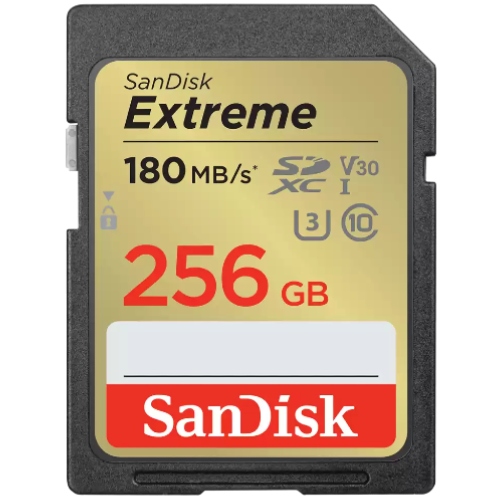 SanDisk SDXC Extreme 256GB 180/130 MB/s V30 Rescue Pro dl 1Y