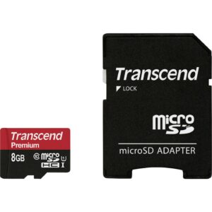 Transcend microSDHC 8GB Class 10 + SD-Adapter