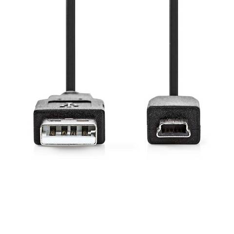 Nedis Cable USB 2.0 A M-Mini 5-PINS M 2.0m BK