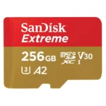 SanDisk Extreme MicroSDXC 256GB+SD Adapter A2 U 190MB 130