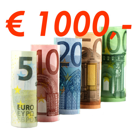 € 1000,- Aanbetaling