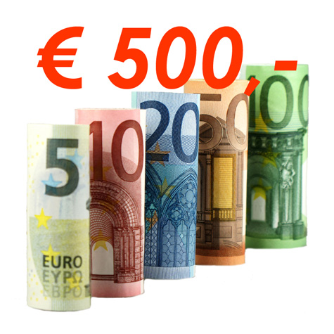 € 500,- Aanbetaling