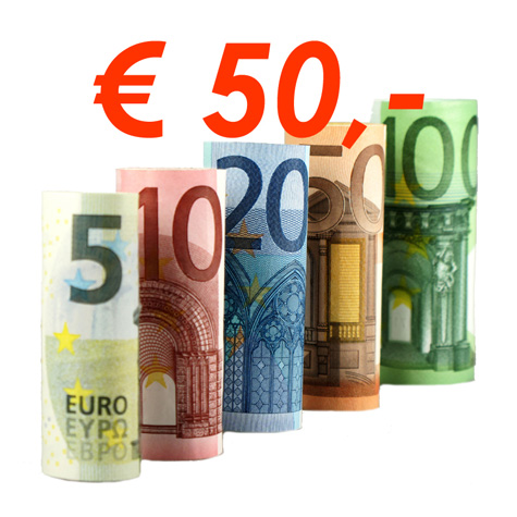 € 50,- Aanbetaling