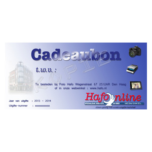 HAFO Foto & Video  Kadobon  € 85,-