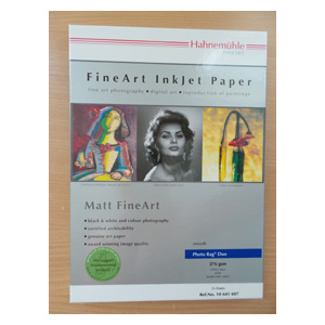 Hahnemuhle Photo Rag duo dubbelzijdig 276gr A4 25 vel