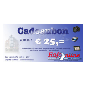 HAFO Foto & Video  Kadobon  € 25,-