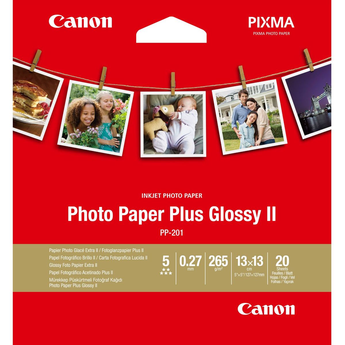 Canon PP-201 Glans, 260gr 13x13 cm 20 vel