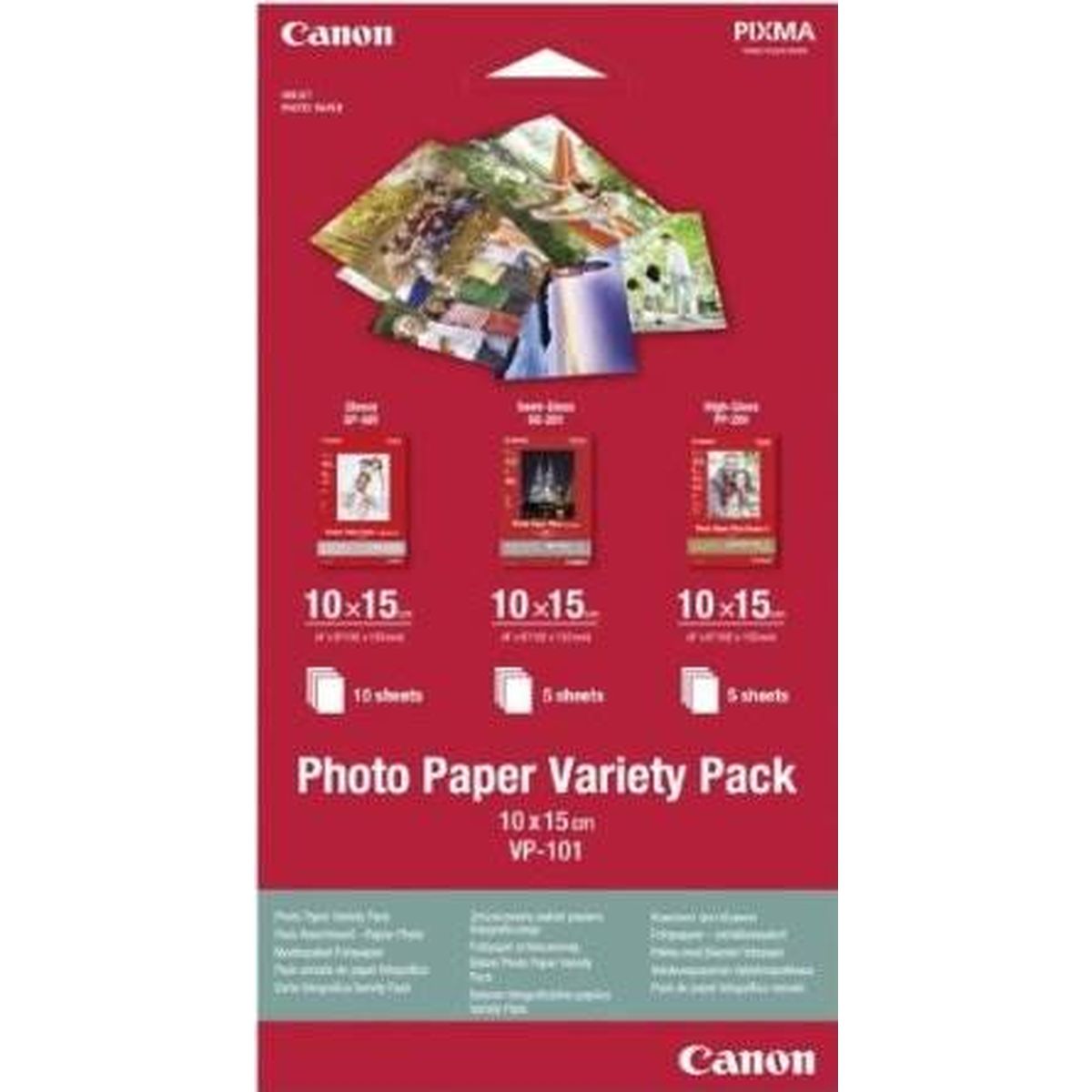 VP-101 photo paper variety pack 10x15cm 3 soorten 10-5-5 DI