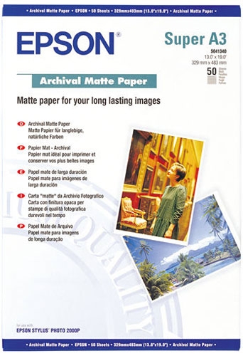 Epson Matte Archival Paper A3+ 50 vel