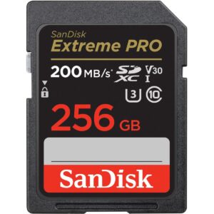 SanDisk SDXC Extreme PRO 256GB 200mb/90mb V30 Rescue Pro dl