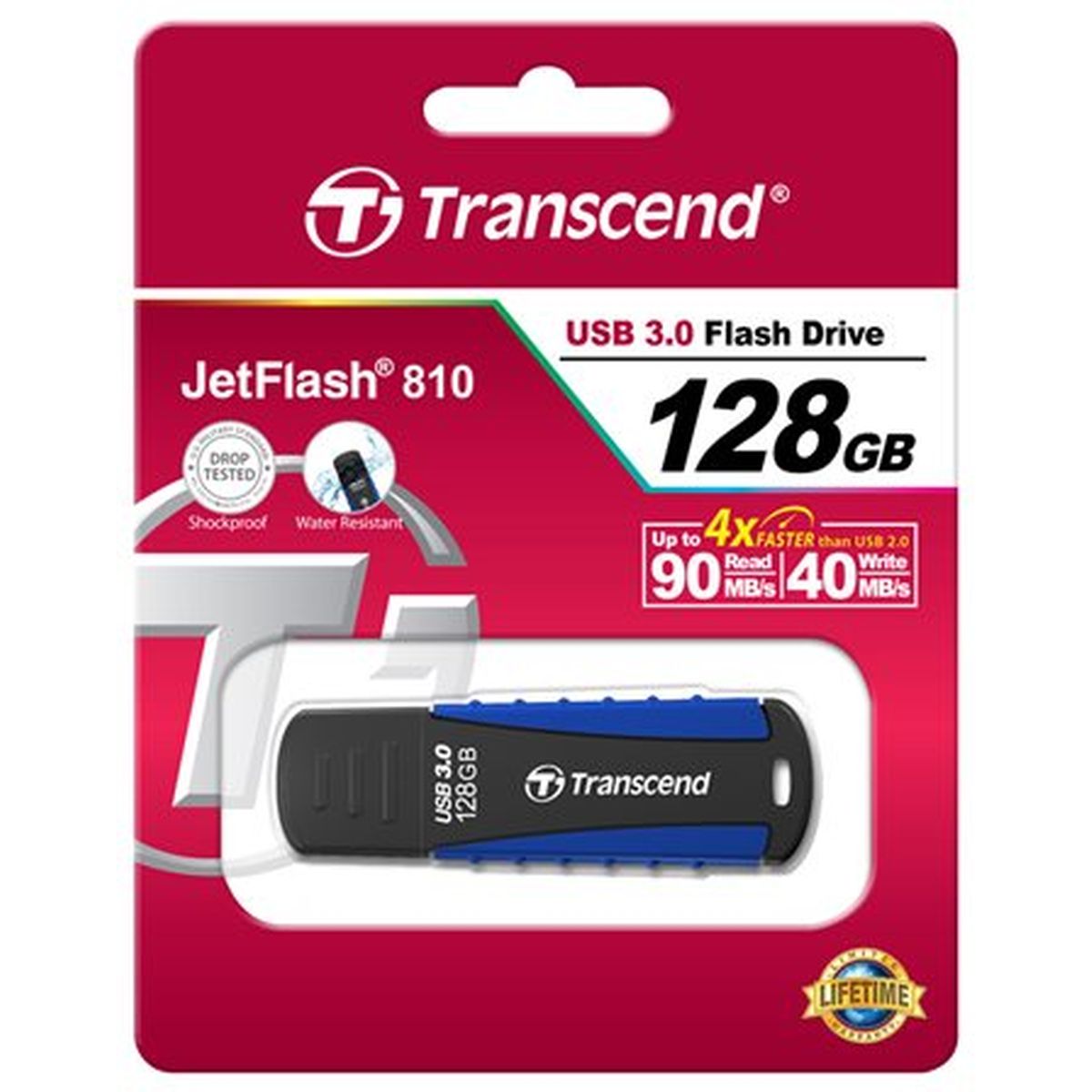 Transcend JetFlash 810 128GB USB3.0 Rugged Blue