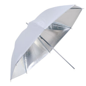 Falcon Eyes Flitsparaplu UR-48S Zilver/Wit 122 cm