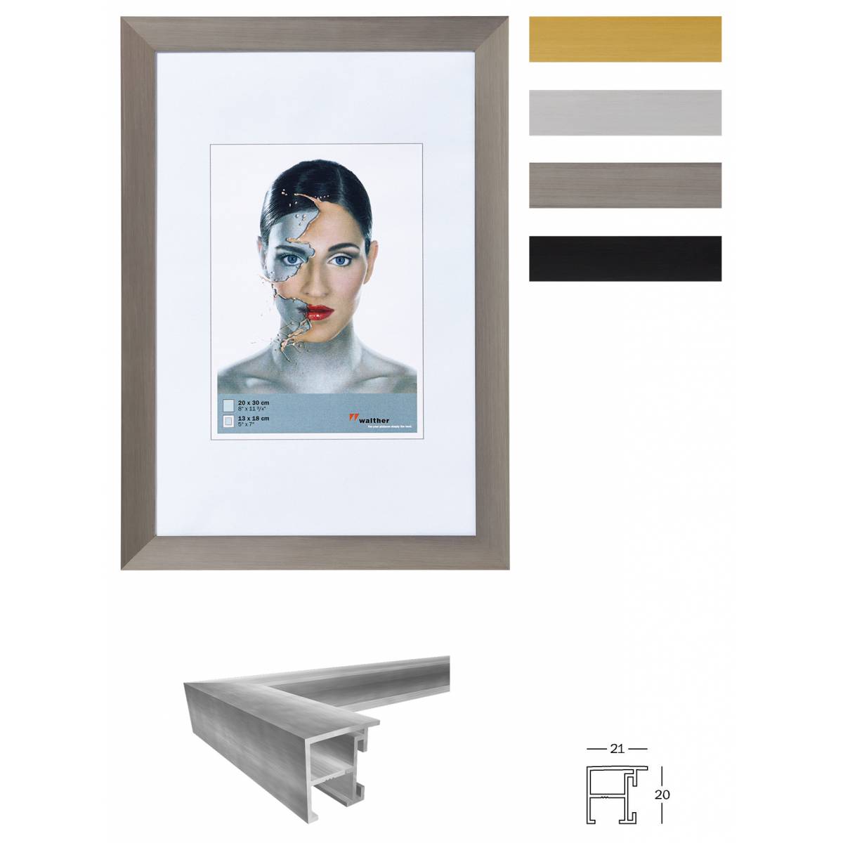 Walther Spacy Aluminum 40x40cm staal