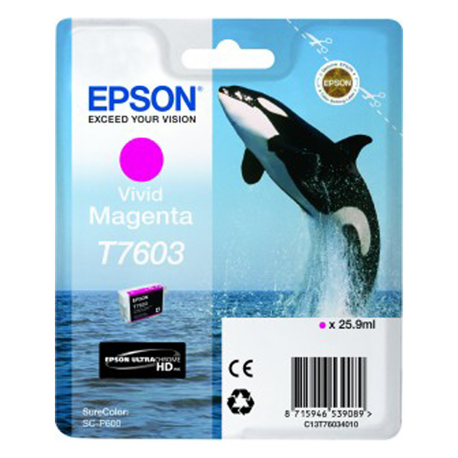 Epson Inktpatroon T7603   Vivid magenta high capacity 25,9ml