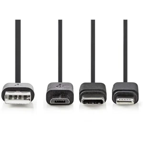 Nedis Lightning Cable USB 2.0 8-PINS USB-A Male 480 Mbps Nickel 1.00m PVC