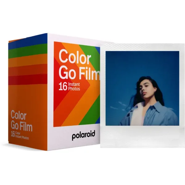 Polaroid Colour Instant Film For Go - Gold Frame Double Pack