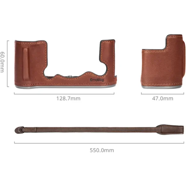 SmallRig 4710 Leather Half Case Kit For X-T50 (Brown)