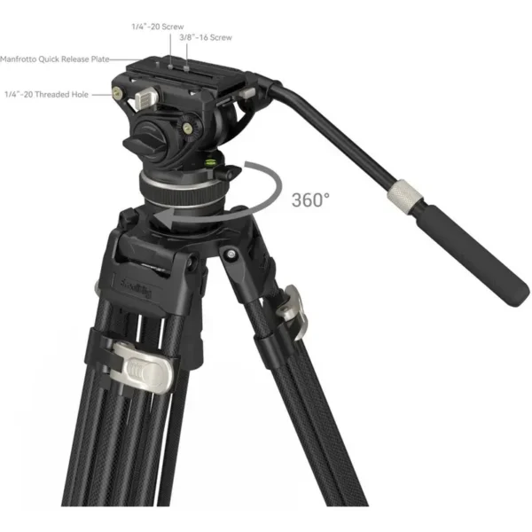 SmallRig 5477 Portable Video Carbon Fiber Tripod AP255PRO