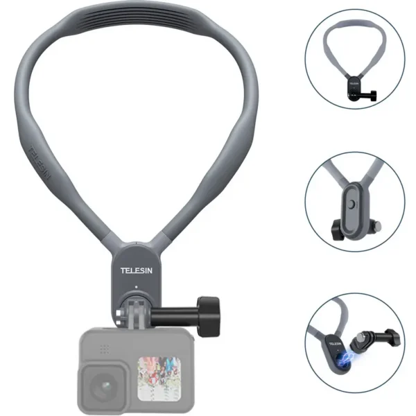 Telesin Neck Mount magnetisch voor GoPro - Extra Groot