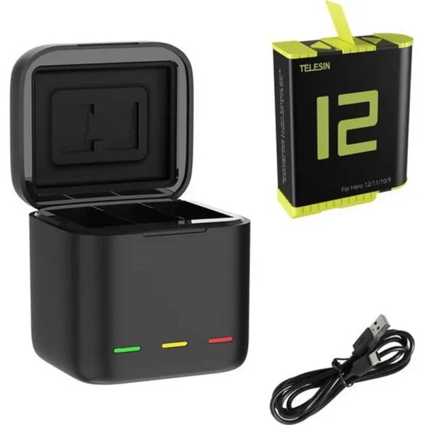 Telesin Opbergbox voor GoPro 12/11/10/9 batterij