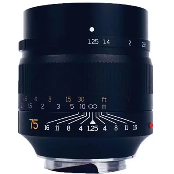 7Artisans 75mm f/1.25 MkII-Leica M-Mount - Black